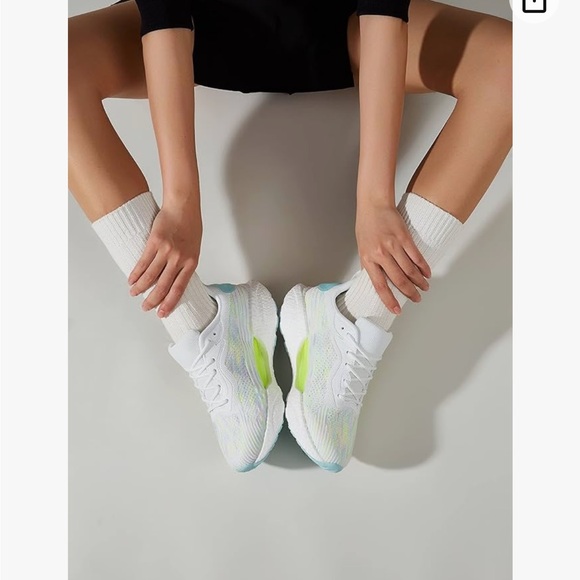 BELOS Women's Breathable Mesh Knit Lace Up Athletic Sneakers Comfortable NonSlip - Picture 2 of 6